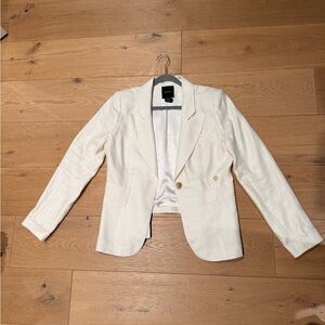 Smythe Duchess White Linen Blazer